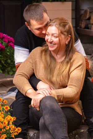 Couple sharing a warm moment together